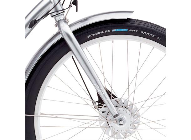 Electra Townie GO! 8i Bosch Elsykkel 2017 mod, 8 interne gir, Polished Silver 